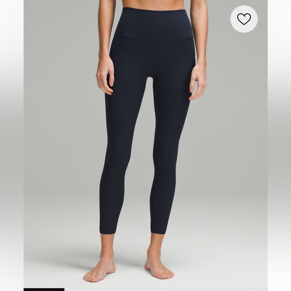 Lululemon Athletica Align Ribbed Leggings- Graphite  - Size 6- inseam 25